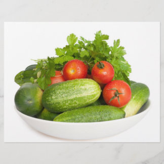 Prospectus 21,6 Cm X 24,94 Cm Légumes sur blanc