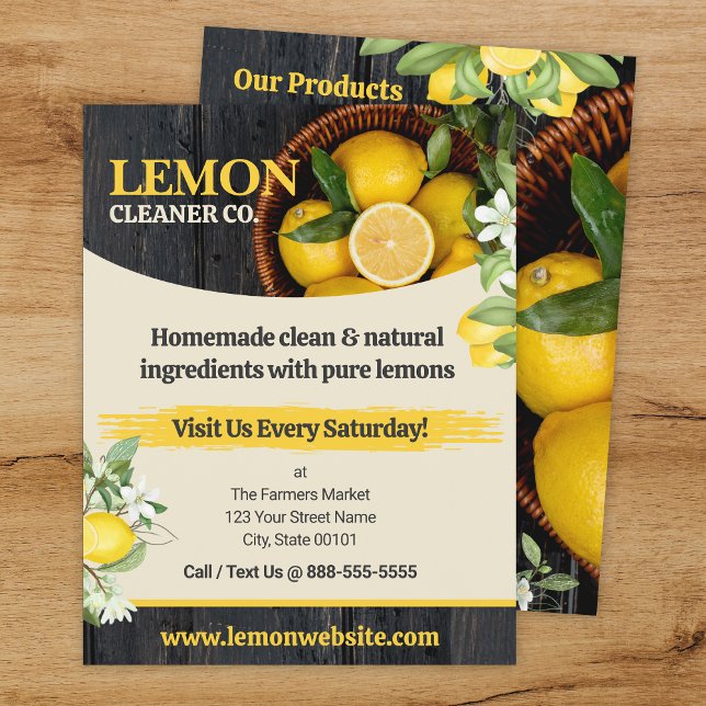 Prospectus 21,6 Cm X 24,94 Cm Lemons Flyer Template (Créateur téléchargé)