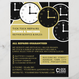 Prospectus 21,6 Cm X 24,94 Cm Les visages de l'horloge, la publicité horologiste