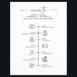 Prospectus 21,6 Cm X 24,94 Cm LETTRE D'ACCUEIL Icône Jour De Mariage<br><div class="desc">Ce magnifique calendrier de mariage et lettre de bienvenue sont parfaits pour tout mariage ! Modifiez facilement cette barre de planning d'icônes pour accueillir une variété d'événements. Il y a des icônes cachées que vous pouvez déplacer et ajuster n'importe où sur la chronologie. Ajoutez ou supprimez des événements, si nécessaire...</div>