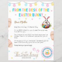 Lettre personnalisée pour enfants du lapin de Pâqu