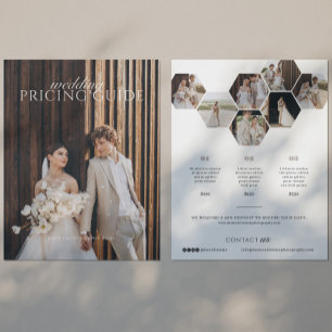 Prospectus 21,6 Cm X 24,94 Cm Liste des prix du photographe Mariage de famille