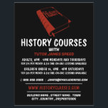 Prospectus 21,6 Cm X 24,94 Cm Livre d'histoire rouge, publicité pour le cours d'<br><div class="desc">Livre d'histoire rouge,  dépliants publicitaires pour le cours d'histoire par la boutique de cartes de visite.</div>
