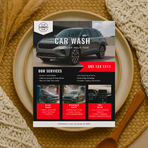 Prospectus 21,6 Cm X 24,94 Cm Location de voiture Business Black Red