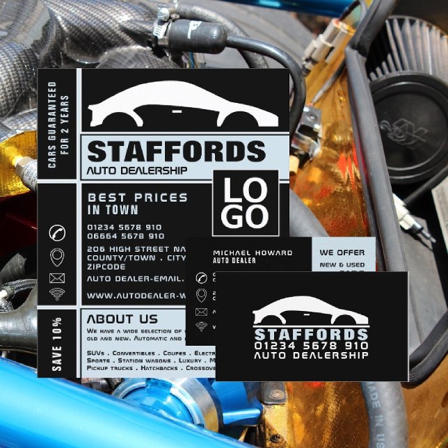 Prospectus 21,6 Cm X 24,94 Cm Logo automobile, concessionnaire automobile public (Créateur téléchargé)