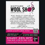 Prospectus 21,6 Cm X 24,94 Cm Logo de la boutique en laine rose, magasin de Tric<br><div class="desc">Pink Wool Shop Logo,  Tricot Store,  Yarn Store Publicité Flyer par The Carte de visite Store.</div>