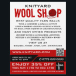 Prospectus 21,6 Cm X 24,94 Cm Logo de la boutique en laine rouge, magasin de Tri<br><div class="desc">Red Wool Shop Logo,  Tricot Store,  Yarn Store Publicité Flyer par The Carte de visite Store.</div>