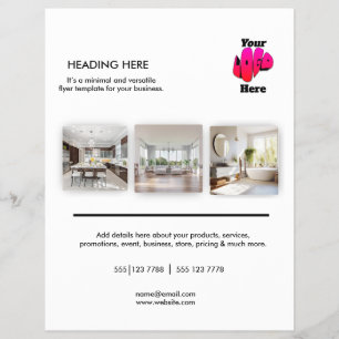 Prospectus 21,6 Cm X 24,94 Cm Logo Minimal Photo Entreprise Marketing