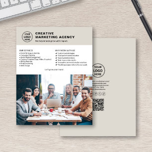 Prospectus 21,6 Cm X 24,94 Cm Logo moderne Photo QR Marketing Business