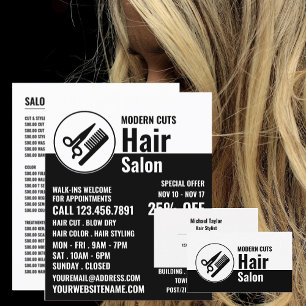 Prospectus 21,6 Cm X 24,94 Cm Logo moderne, Styliste de cheveux, Salon de cheveu