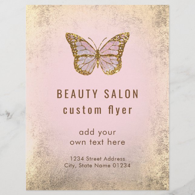 Prospectus 21,6 Cm X 24,94 Cm logo papillon rose (Devant)