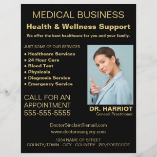 Prospectus 21,6 Cm X 24,94 Cm Logo personnalisé, généraliste, infirmière