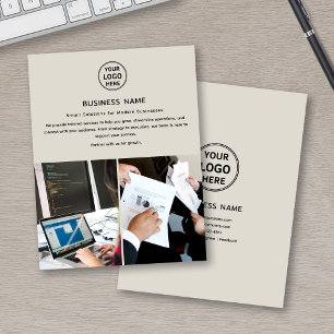 Prospectus 21,6 Cm X 24,94 Cm Logo Photo Modern Professional Business Flyer