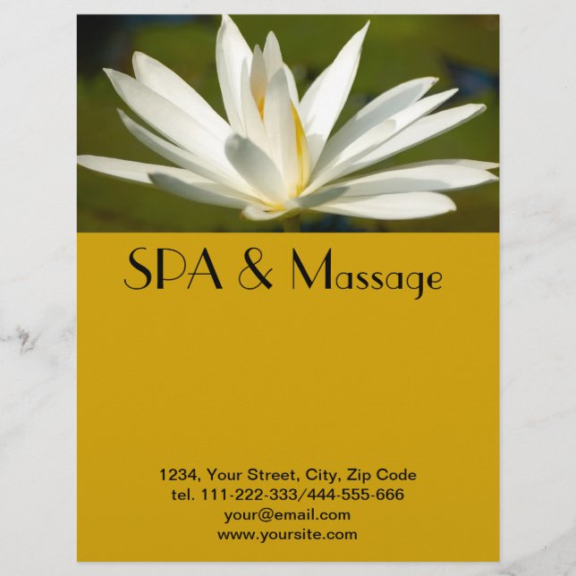 Prospectus 21,6 Cm X 24,94 Cm Lotus blanc (Devant)