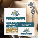 Prospectus 21,6 Cm X 24,94 Cm Lotus Tattoo, Tattoo & Body Piercing Studio Advert<br><div class="desc">Lotus Tattoo,  Tattoo & Body Piercing Studio Des Flyers Publicitaires Par Le Magasin Carte de visite.</div>