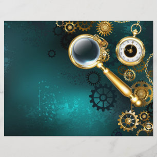 Prospectus 21,6 Cm X 24,94 Cm Loupe en style Steampunk