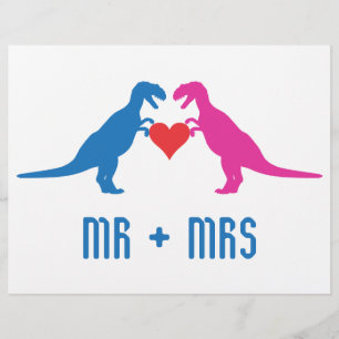 Prospectus 21,6 Cm X 24,94 Cm M.+Mme - Love Dinosaures