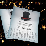 Prospectus 21,6 Cm X 24,94 Cm Magiciens Casquette et Magique Wand Flyer Tear Off<br><div class="desc">Faites la promotion de votre magicien d'affaires et de magie spectacle agir avec ce flyer facile à customiser. Il présente une illustration du casquette magicien et de la baguette magique et est prêt à être customisé avec vos informations. Les bandes détachées ou les bandes détachées en font un outil idéal...</div>