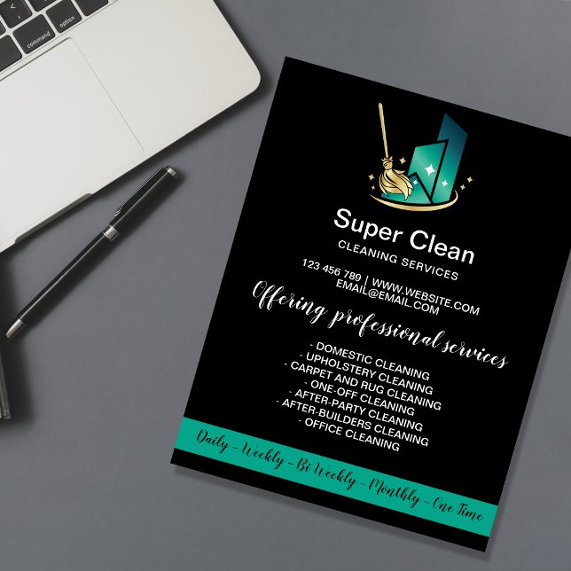 Prospectus 21,6 Cm X 24,94 Cm Maison commerciale moderne de nettoyage domestique (Créateur téléchargé)