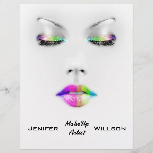 Prospectus 21,6 Cm X 24,94 Cm Makeup Artist Discount Offer Flyer (Devant)