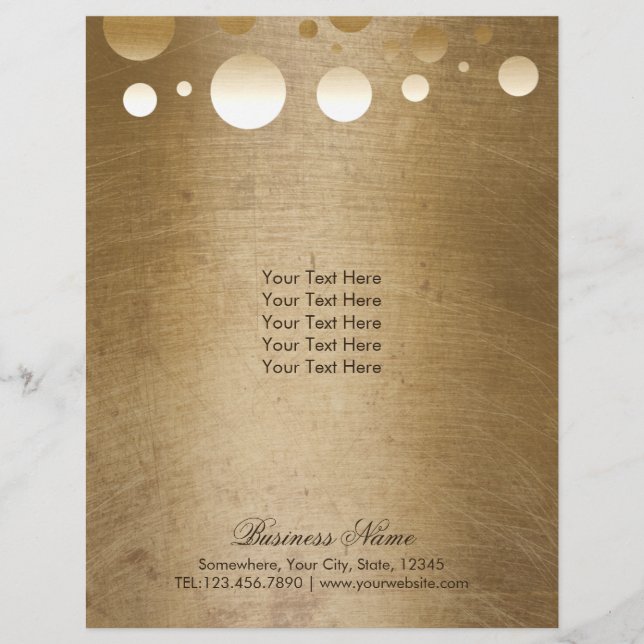 Prospectus 21,6 Cm X 24,94 Cm Maquillage Artiste Gold Confetti Dots Grunge (Devant)