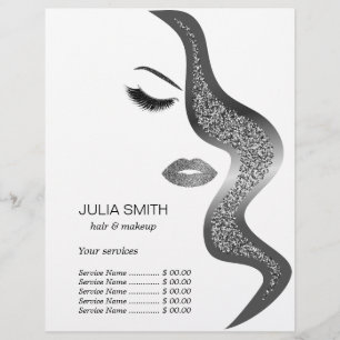 Prospectus 21,6 Cm X 24,94 Cm Maquillage avec effet parties scintillant