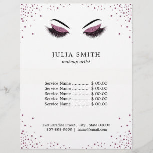 Prospectus 21,6 Cm X 24,94 Cm Maquillage avec effet parties scintillant