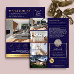 Prospectus 21,6 Cm X 24,94 Cm Marine & Gold Open House À Vendre Circulaire Avec<br><div class="desc">Modern House For Sale prospectus marketing avec photos, logo, coordonnées et informations sur la propriété. Ce prospectus personnalisé bleu marine et faux or présente un design moderne avec espace pour 5 photos, motifs or élégants, espace pour les détails de la propriété avec des icônes pour chaque texte personnalisé. Un design...</div>