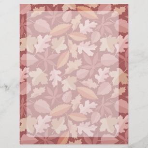 Prospectus 21,6 Cm X 24,94 Cm Marsala motif feuille