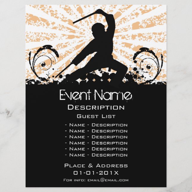 Prospectus 21,6 Cm X 24,94 Cm Martial Arts Event Promotion (Devant)