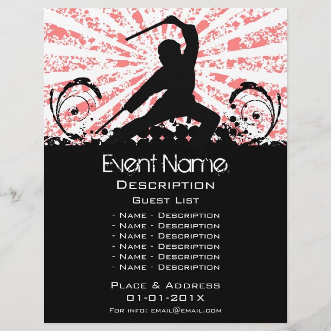 Prospectus 21,6 Cm X 24,94 Cm Martial Arts Event Promotion (Devant)
