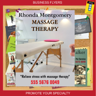 Prospectus 21,6 Cm X 24,94 Cm Massage Therapy Business Advertising Flyer