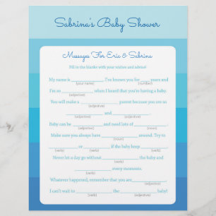 Prospectus 21,6 Cm X 24,94 Cm Message pour les parents d'être un Baby shower Omb
