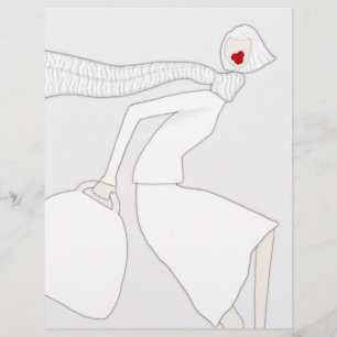 Prospectus 21,6 Cm X 24,94 Cm Miss Honey Winter Fashion Coloring Art Flyer Paper