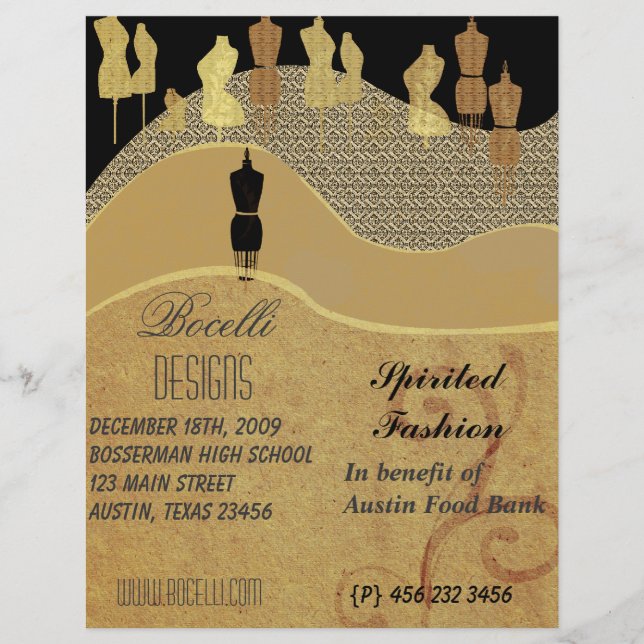 Prospectus 21,6 Cm X 24,94 Cm Mode Show & Styliste (Devant)