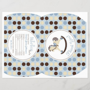 Prospectus 21,6 Cm X 24,94 Cm Modèle de boîte Puff pour garçon au cheval à bascu