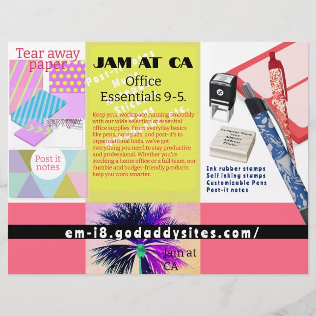 Prospectus 21,6 Cm X 24,94 Cm Modèle de circulaire (Devant)