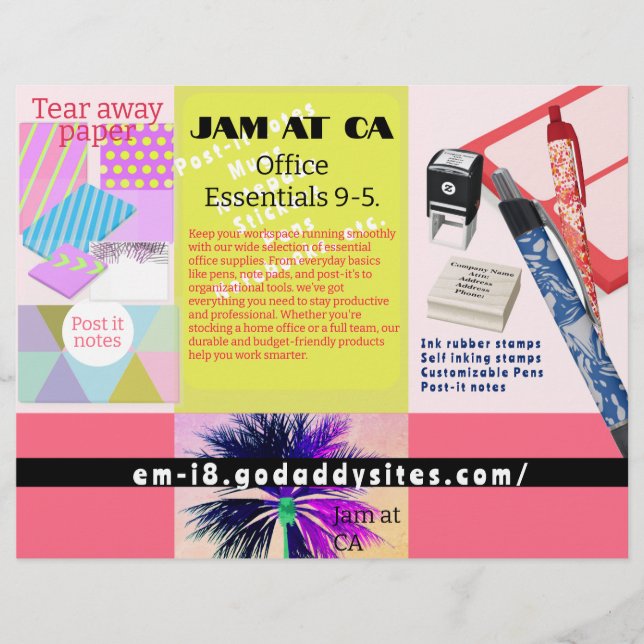 Prospectus 21,6 Cm X 24,94 Cm Modèle de circulaire (Devant)