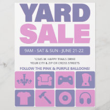 Modèle de flyer de vente de jardin (ROSE & LAVANDE