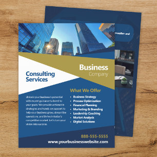 Prospectus 21,6 Cm X 24,94 Cm Modèle de flyer d'entreprise pour le conseil en en