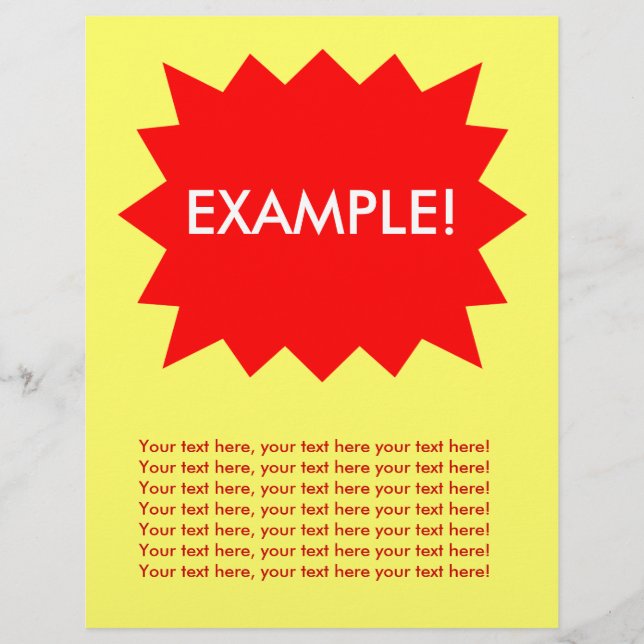 Prospectus 21,6 Cm X 24,94 Cm Modèle du prospectus : Attention Grabber : Explosi (Devant)