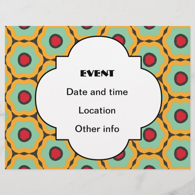 Prospectus 21,6 Cm X 24,94 Cm Modèle floral (Devant)