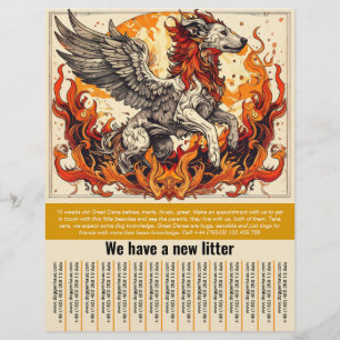 Prospectus 21,6 Cm X 24,94 Cm modèles de flyers de vente de chiots