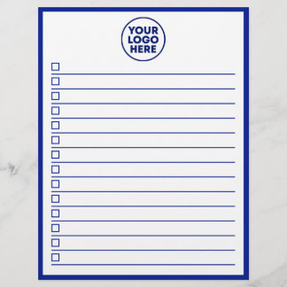 Prospectus 21,6 Cm X 24,94 Cm Modern Business Logo Navy Blue To Do List