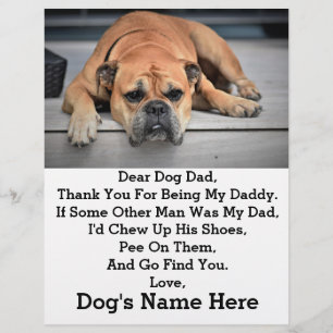Prospectus 21,6 Cm X 24,94 Cm Modern Personalized Dog dad Fathers day photo gift