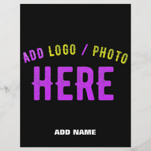 PROSPECTUS 21,6 CM X 24,94 CM MODERNE ET MODERNE PERSONNALISABLE NOIR VÉRIFIÉ