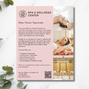 Prospectus 21,6 Cm X 24,94 Cm Moderne Spa Wellness Pink Promotion Business