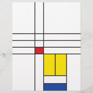 Prospectus 21,6 Cm X 24,94 Cm Mondrian II Design d'Art Moderne Minimaliste De St