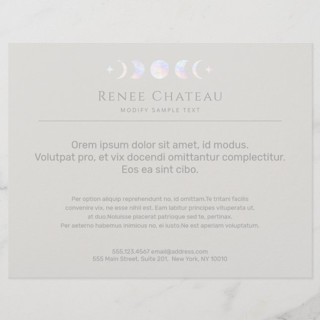 Prospectus 21,6 Cm X 24,94 Cm Moon Phase (Devant)