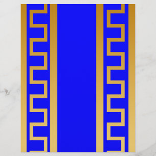 Prospectus 21,6 Cm X 24,94 Cm Motif bleu doré